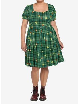 Shrek Fiona Plaid Tiered Dress Plus Size, , hi-res