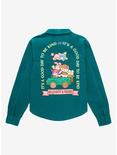 Sanrio Hello Kitty & Friends Good Day to Be Kind Plus Size Overshirt - BoxLunch Exclusive , TEAL, alternate