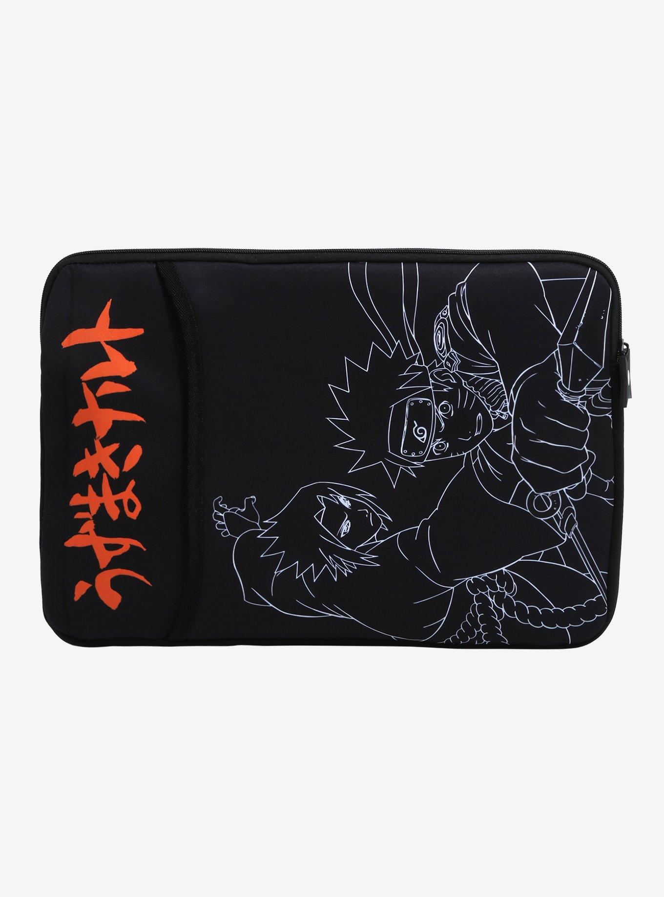 Naruto Shippuden Sasuke & Naruto Fight Line Art Laptop Case - BoxLunch Exclusive , , alternate