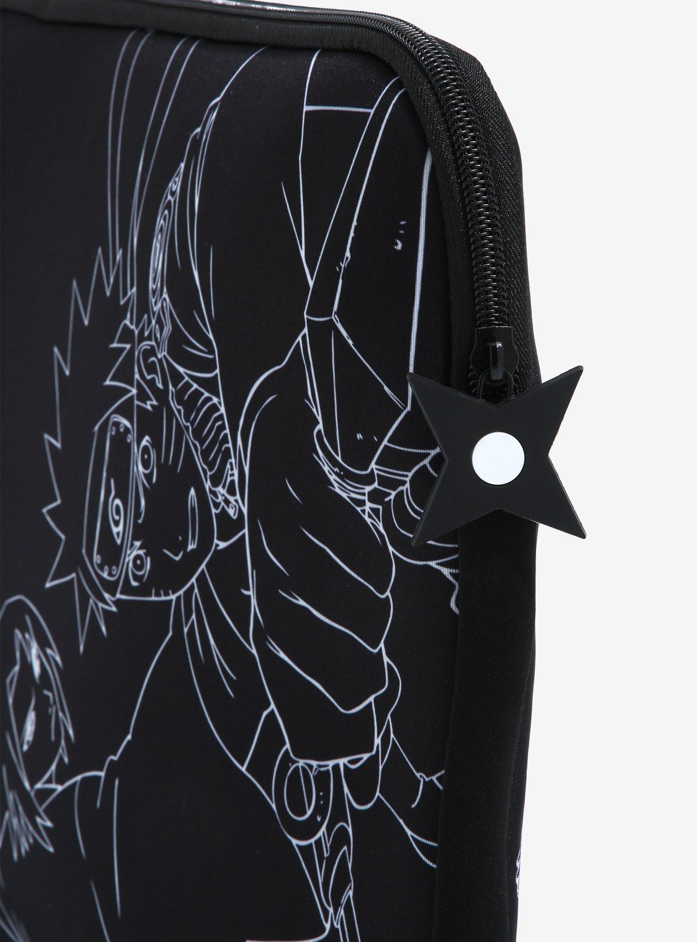 Naruto Shippuden Sasuke & Naruto Fight Line Art Laptop Case - BoxLunch Exclusive , , alternate