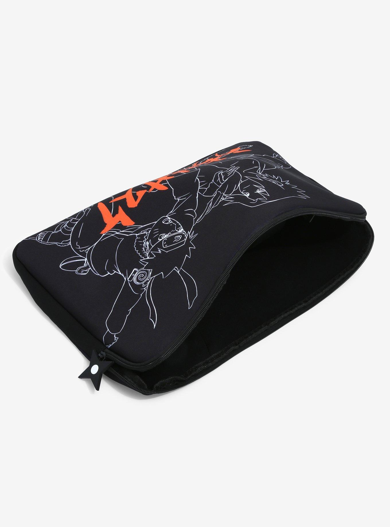Naruto Shippuden Sasuke & Naruto Fight Line Art Laptop Case - BoxLunch Exclusive , , alternate
