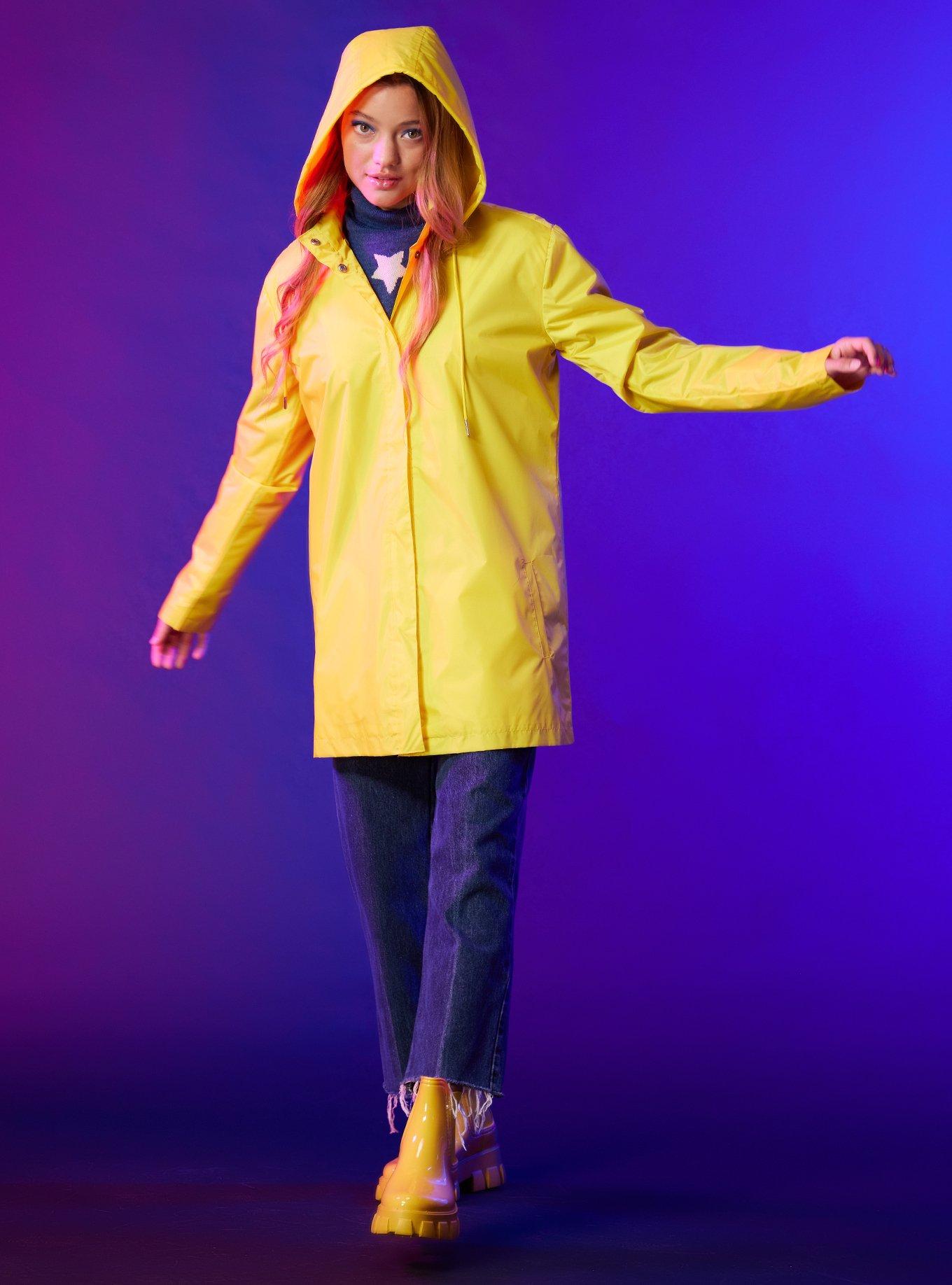 Coraline Cosplay Yellow Girls Raincoat, , hi-res