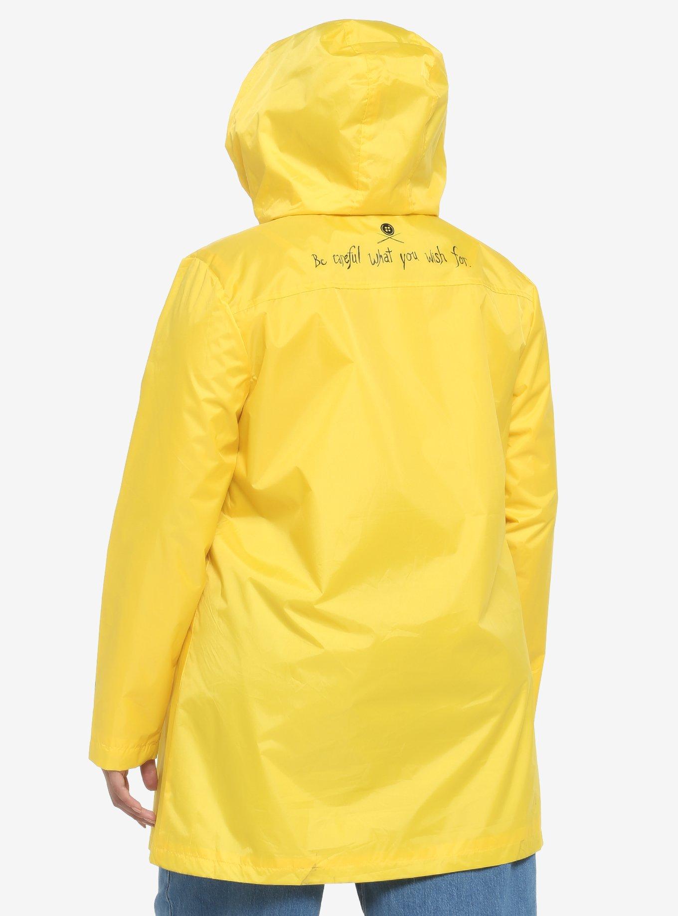 Coraline Cosplay Yellow Girls Raincoat Plus Size, MULTI, alternate