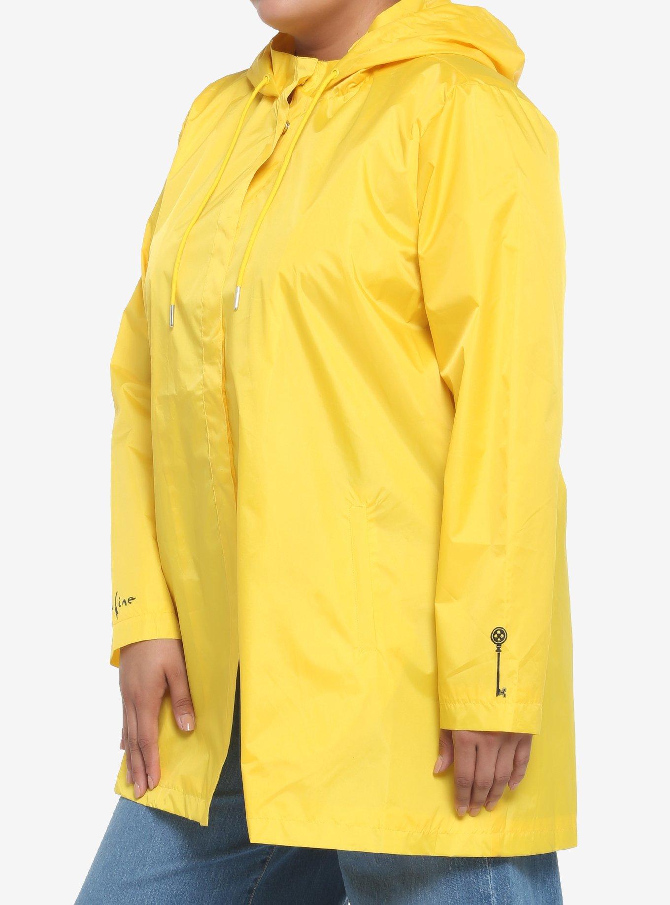 Coraline Cosplay Yellow Girls Raincoat Plus Size, MULTI, alternate