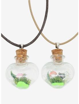 Heart Terrarium Cord Best Friend Necklace Set, , hi-res