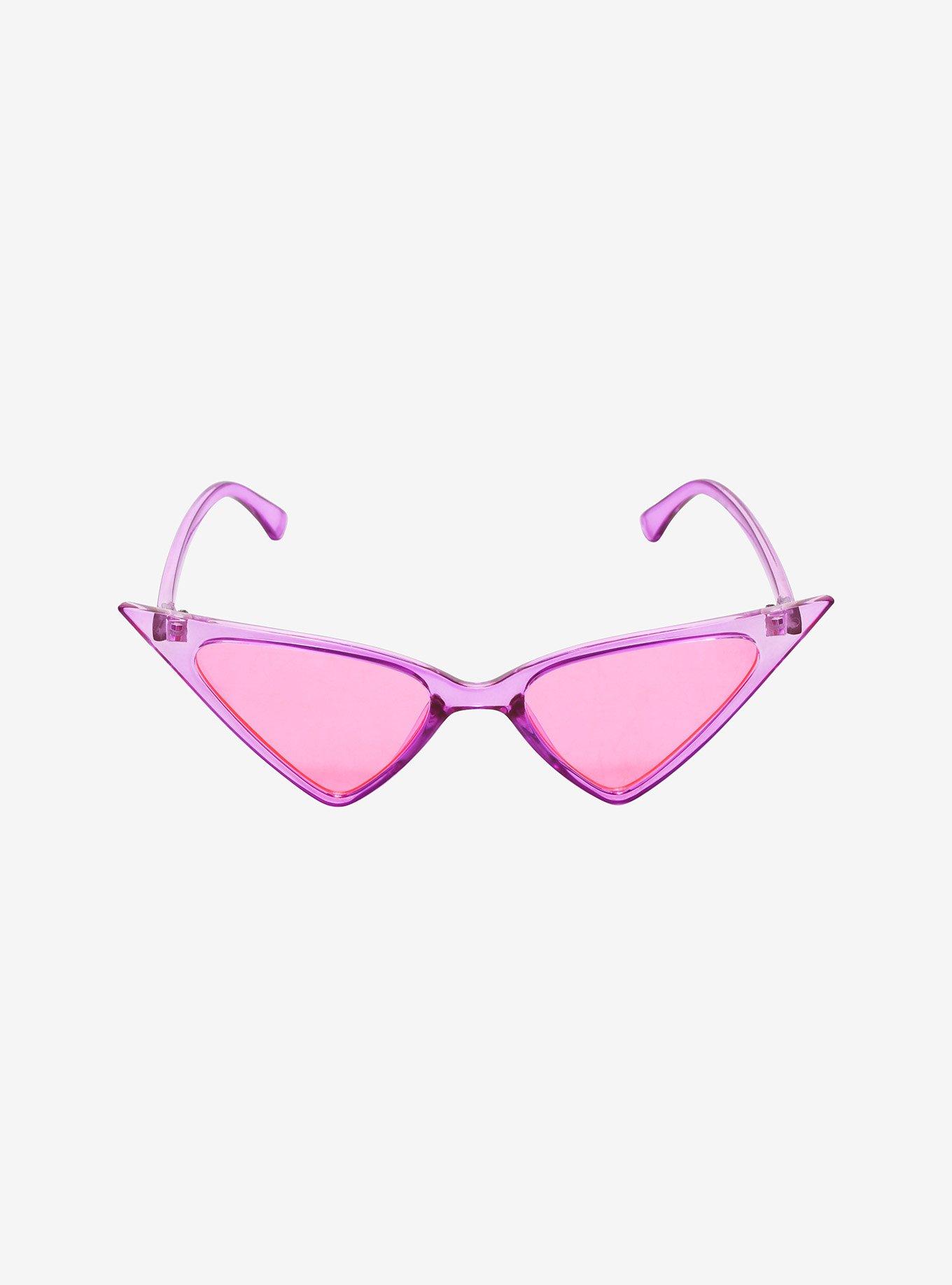Purple & Pink Cat Eye Sunglasses, , alternate