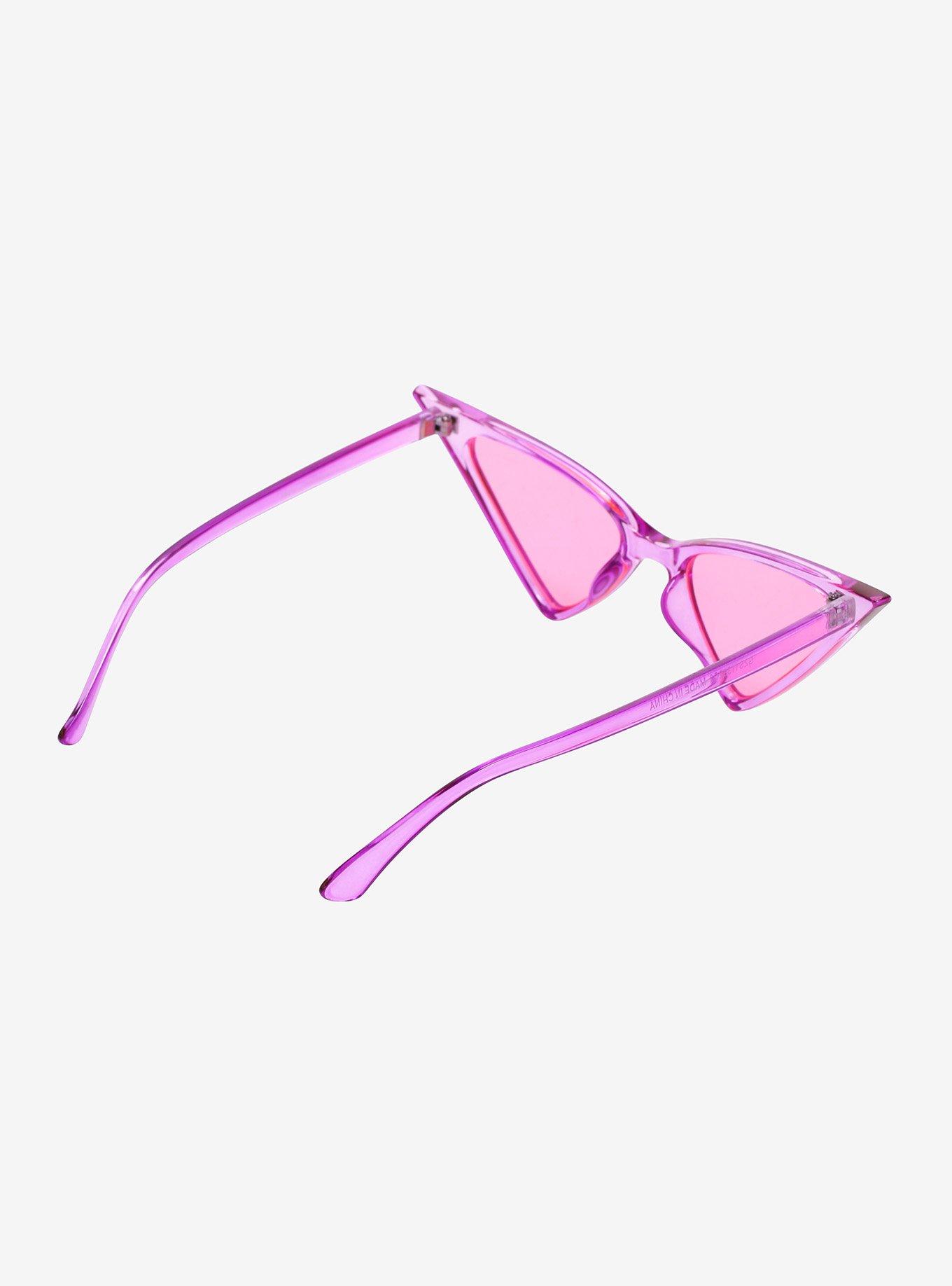Purple & Pink Cat Eye Sunglasses, , alternate
