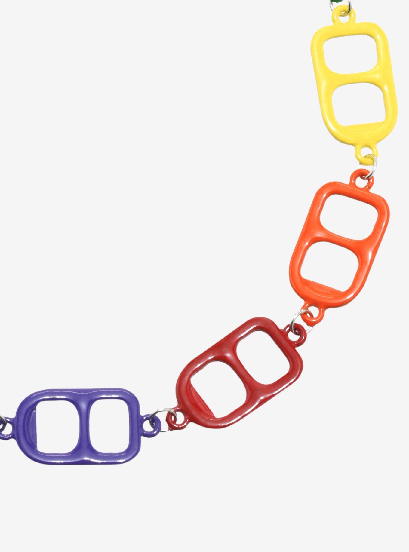 Rainbow Soda Tab Choker, , alternate