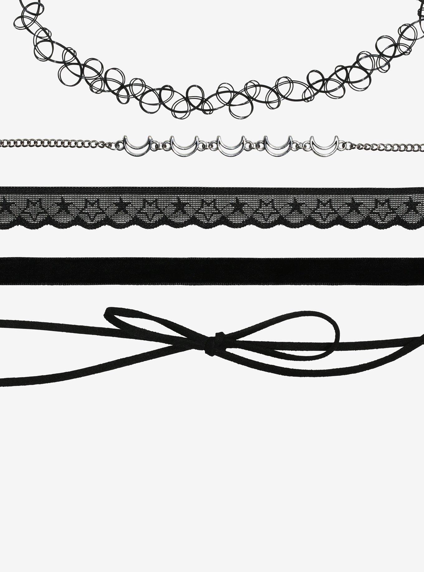 Black Lace Celestial Choker Set, , alternate