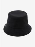 Black Chain Pin Bucket Hat, , alternate