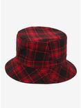 Red Plaid Pierced Bucket Hat, , alternate
