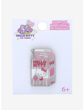 Sanrio Hello Kitty Strawberry Milk Carton Enamel Pin - BoxLunch Exclusive, , hi-res
