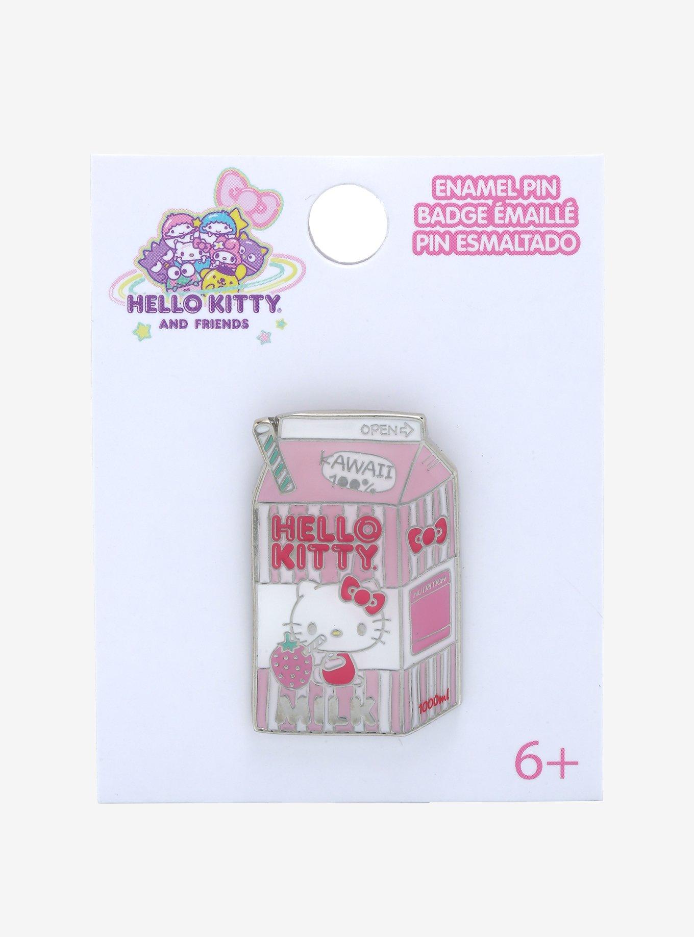 Sanrio Hello Kitty Strawberry Milk Carton Enamel Pin - BoxLunch Exclusive, , alternate