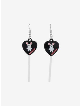 Dead Bunny Black Lollipop Earrings, , hi-res