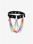 Rainbow Chunky Chain O-Ring Choker, , alternate
