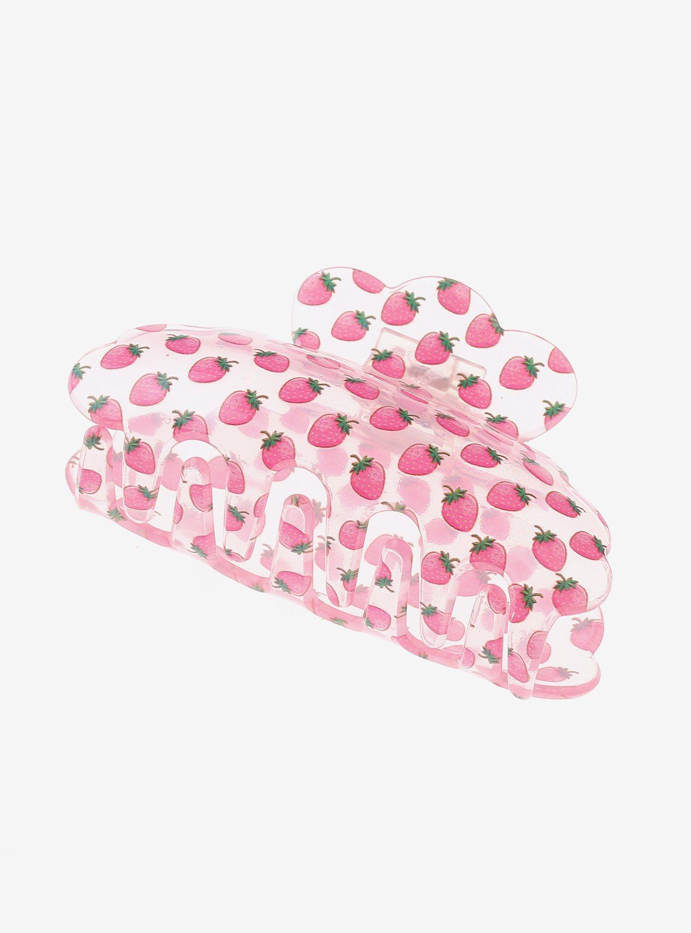 Pink Strawberry Hair Clip, , alternate