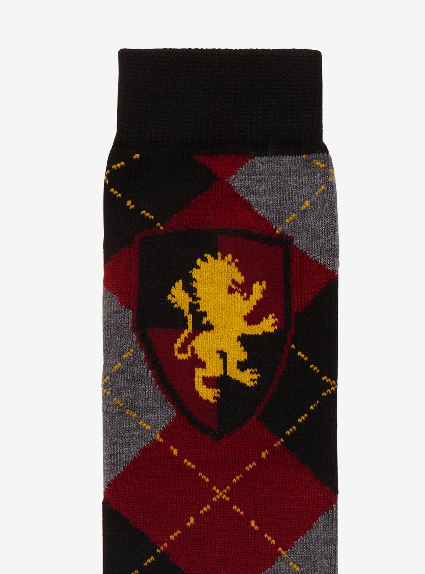 Harry Potter Gryffindor Dark Argyle Knee-High Socks, , alternate