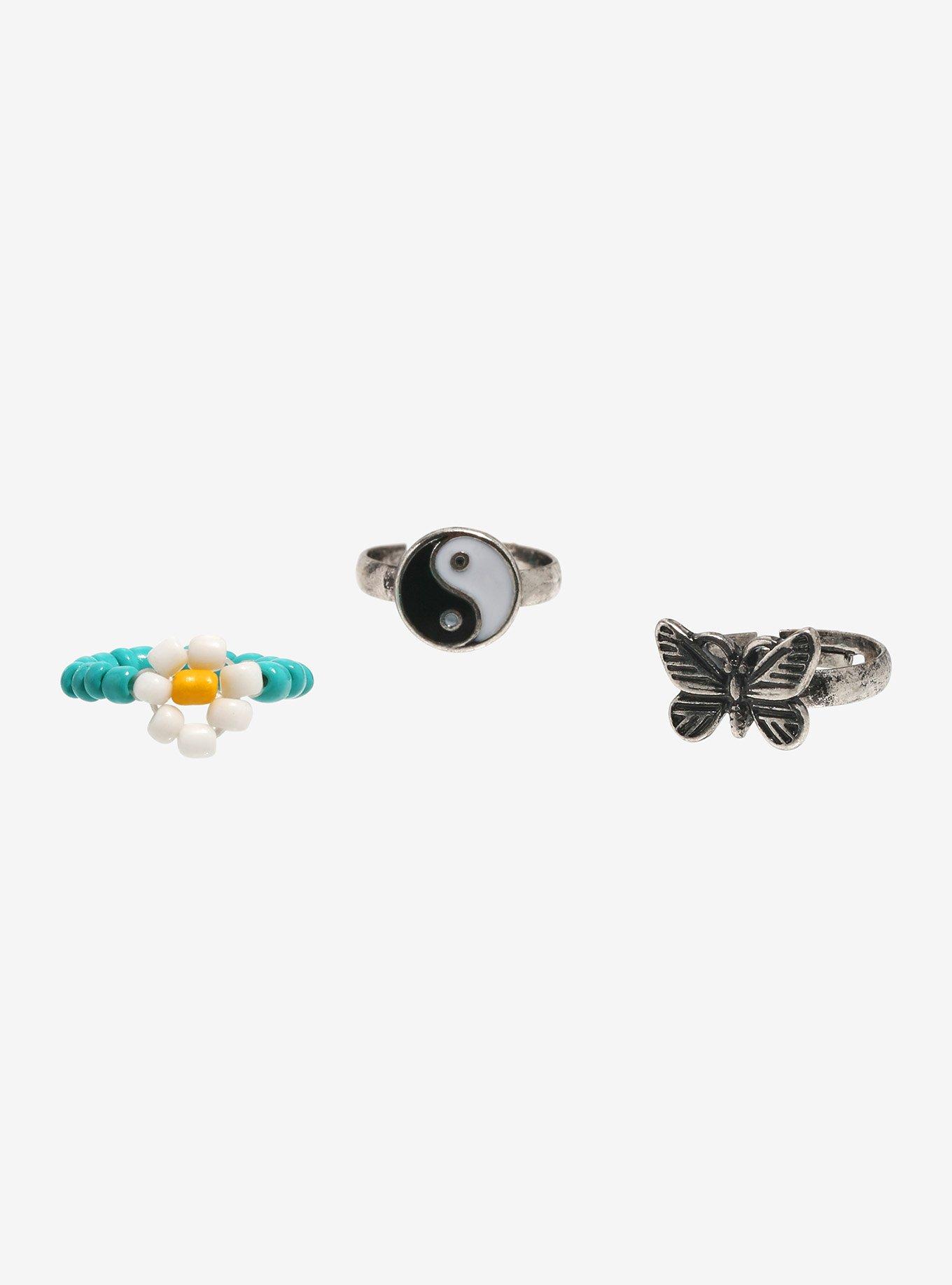 Daisy Yin-Yang Toe Ring Set, , alternate