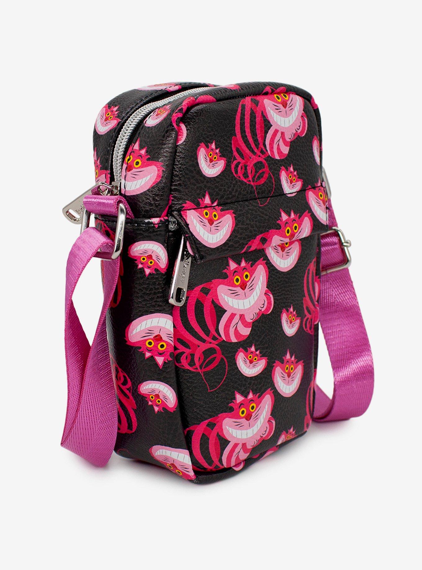 Disney Alice in Wonderland Cheshire Cat Vegan Leather Crossbody Bag, , hi-res