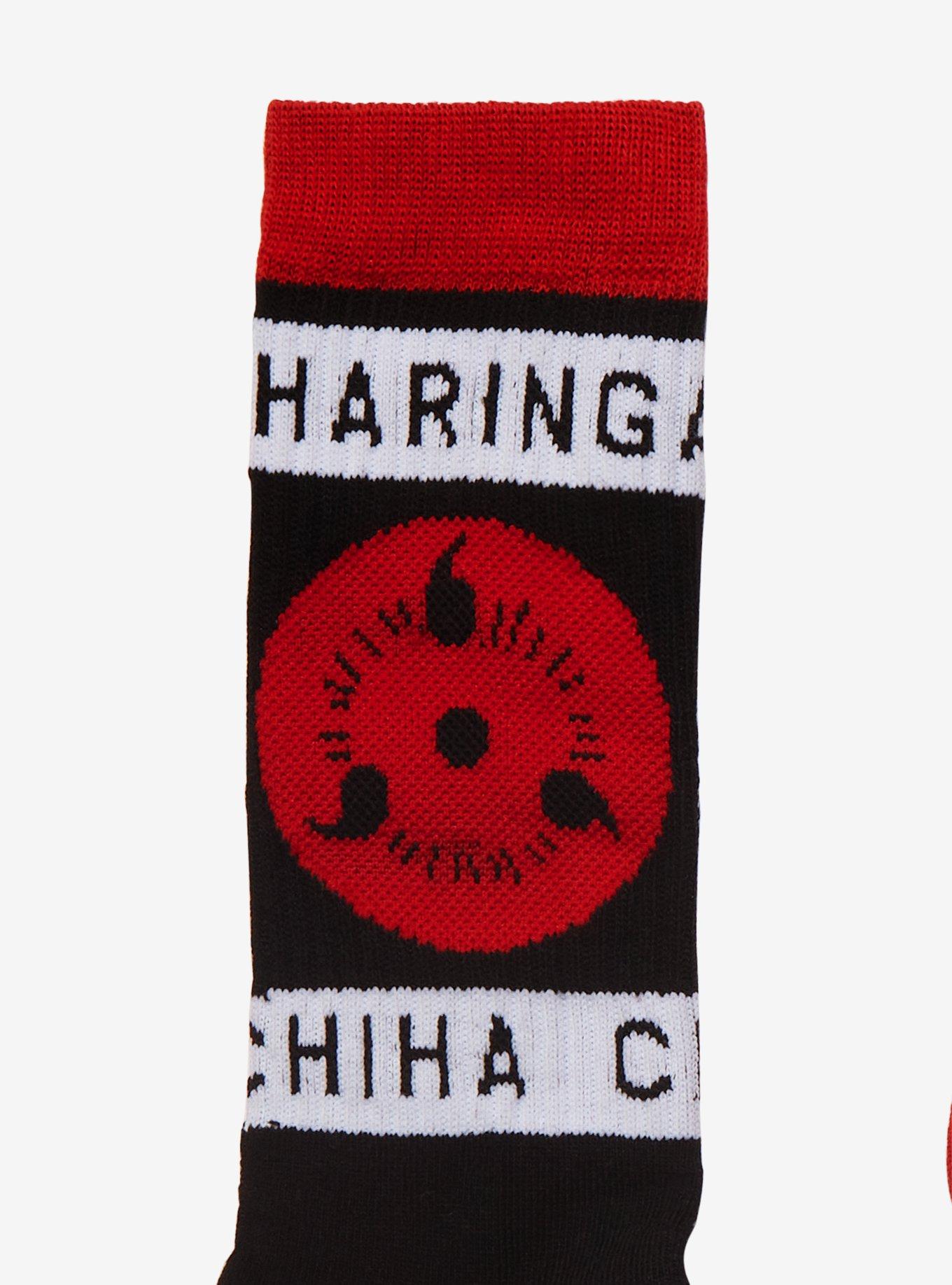 Naruto Shippuden Uchiha Sharingan Crew Socks, , alternate