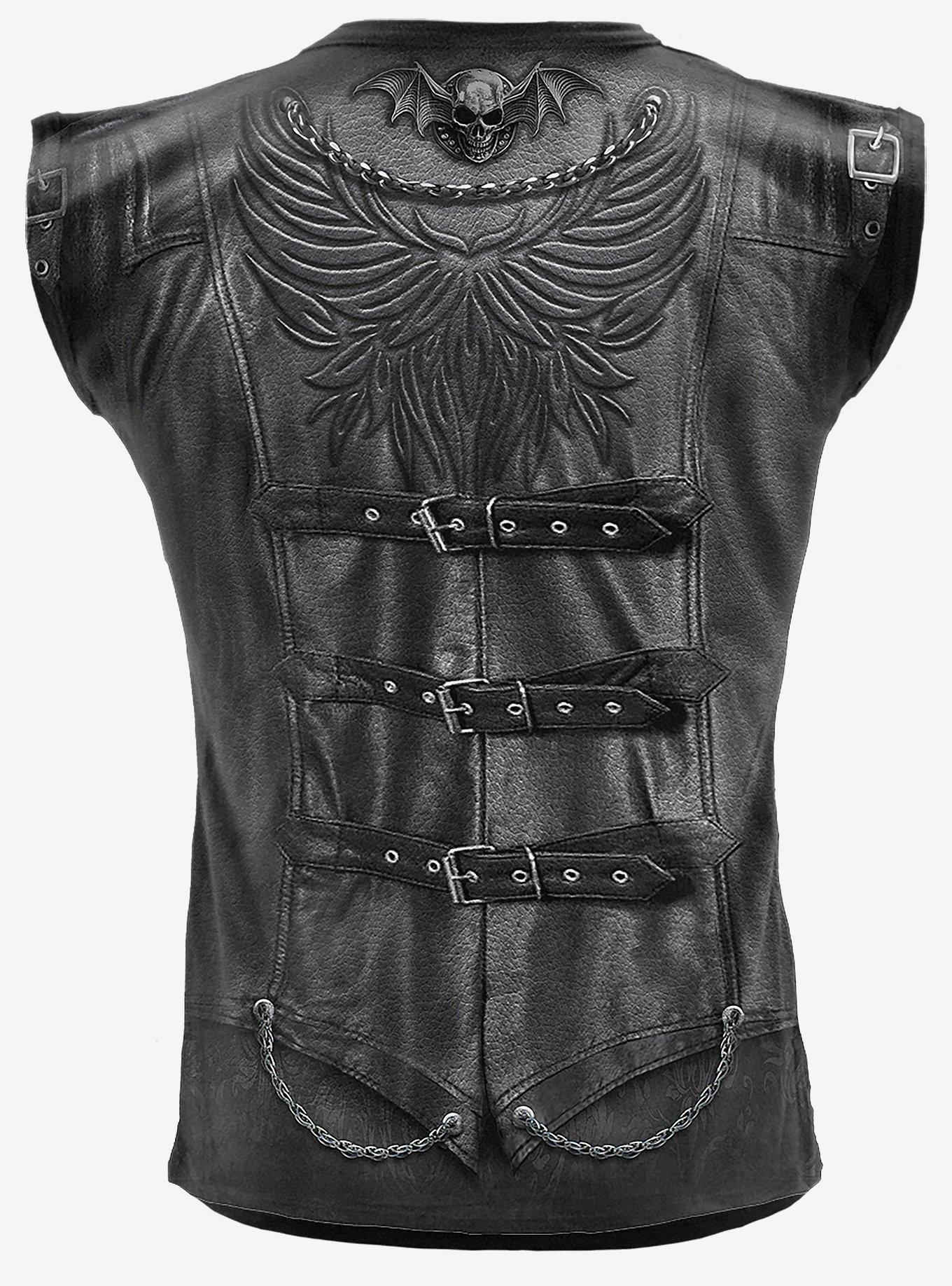 Goth Wrap Sleeveless T-Shirt, BLACK, alternate