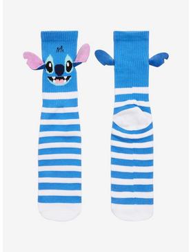 Plus Size Disney Lilo & Stitch Stripe 3D Stitch Crew Socks, , hi-res