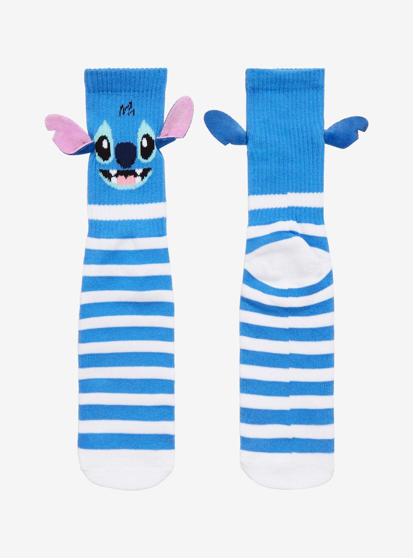 Disney Lilo & Stitch Stripe 3D Stitch Crew Socks, , alternate