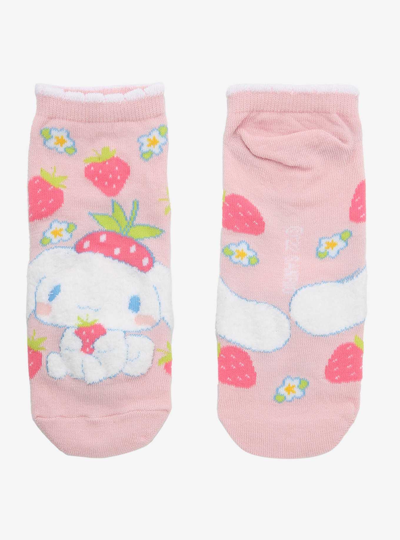 Cinnamoroll Strawberry Ruffle No-Show Socks, , hi-res