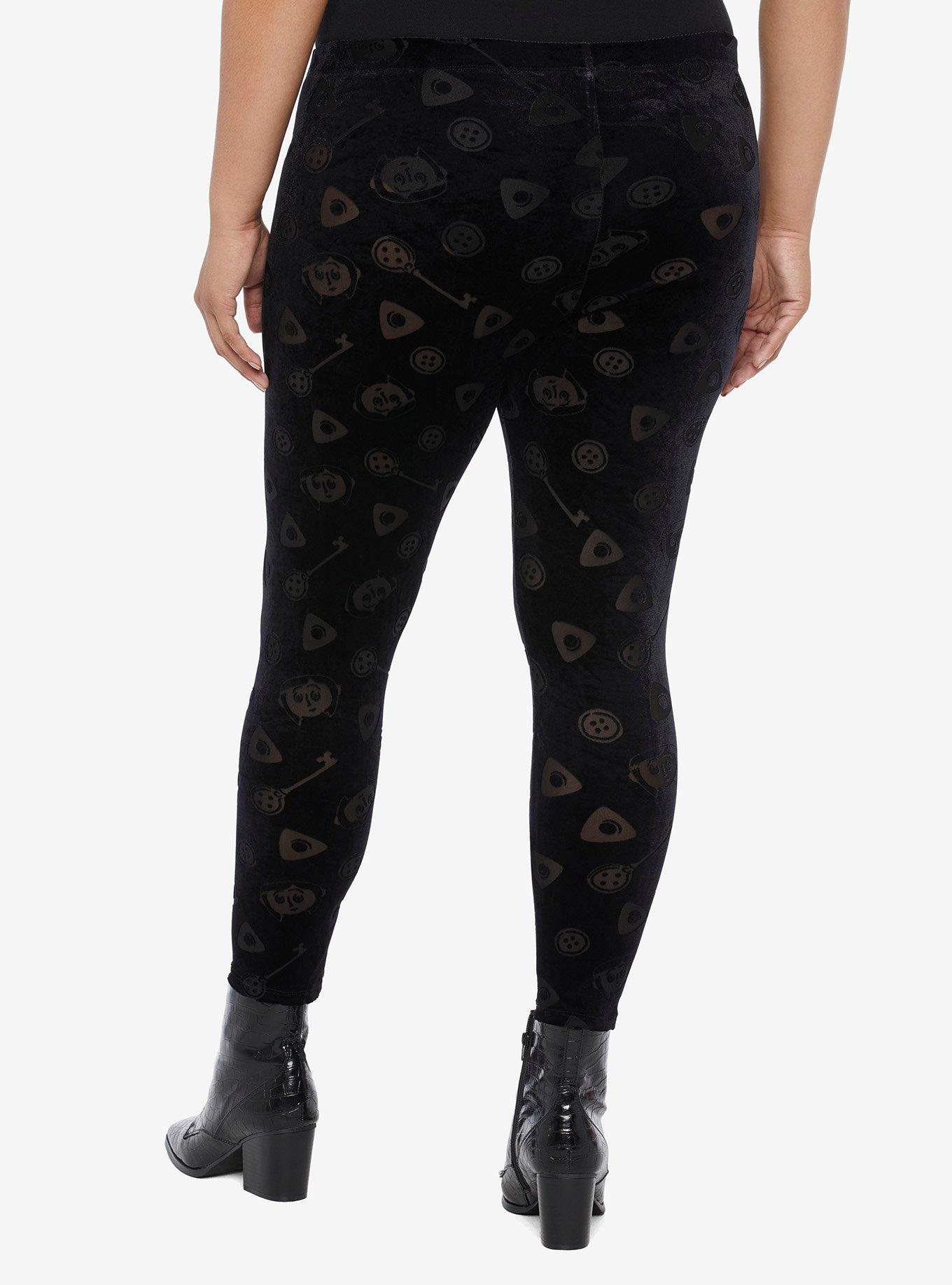 Coraline Velvet Mesh Icon Leggings Plus Size, MULTI, alternate