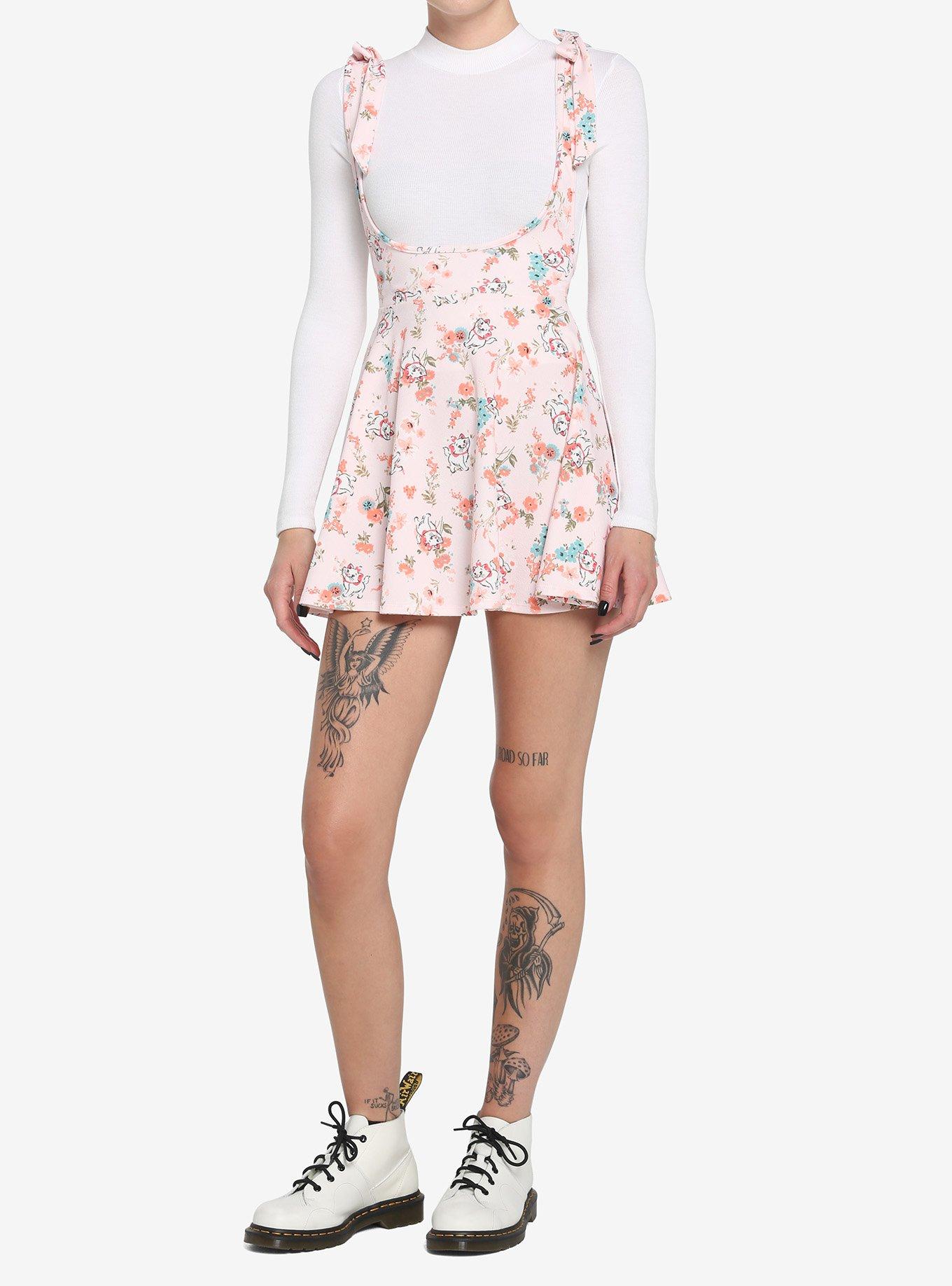 Disney The Aristocats Marie Floral Suspender Skirt, MULTI, alternate