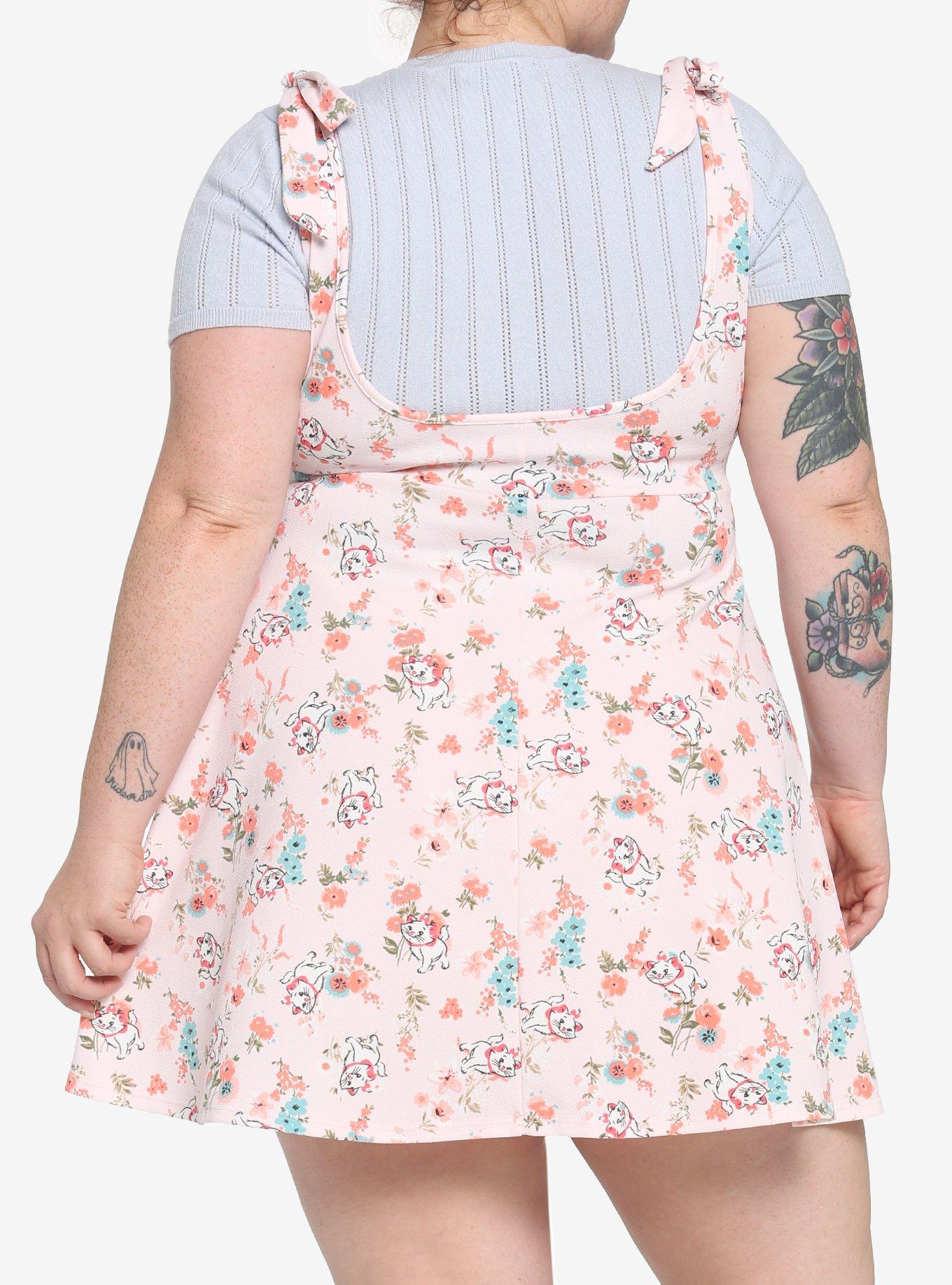 Disney The Aristocats Marie Floral Suspender Skirt Plus Size, MULTI, alternate