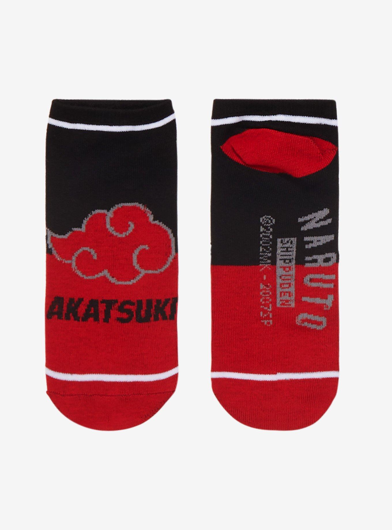 Naruto Shippuden Akatsuki Cloud No-Show Socks, , alternate