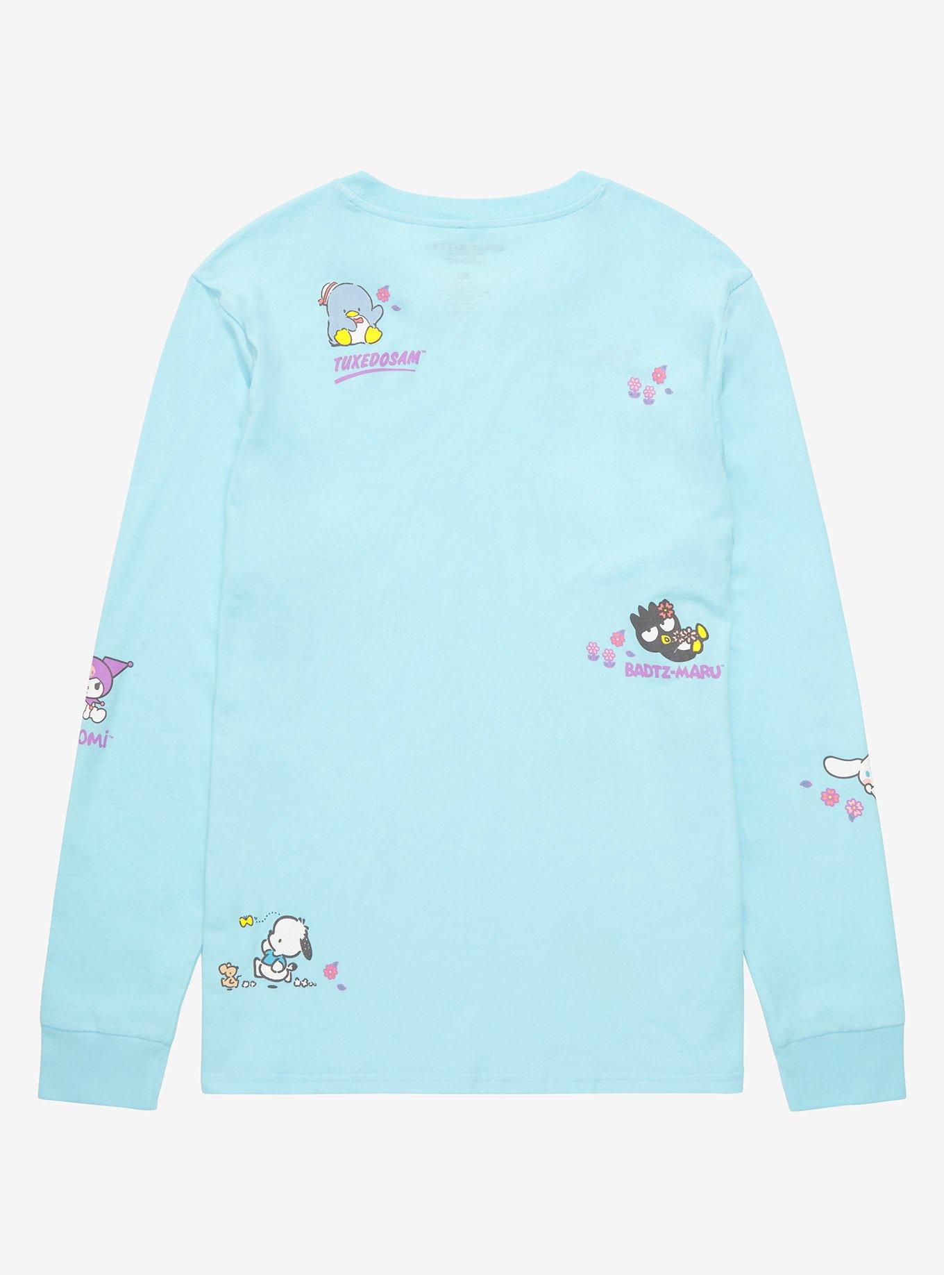 Sanrio Hello Kitty & Friends Floral Scenes Allover Print Long Sleeve T-Shirt, LIGHT BLUE, alternate