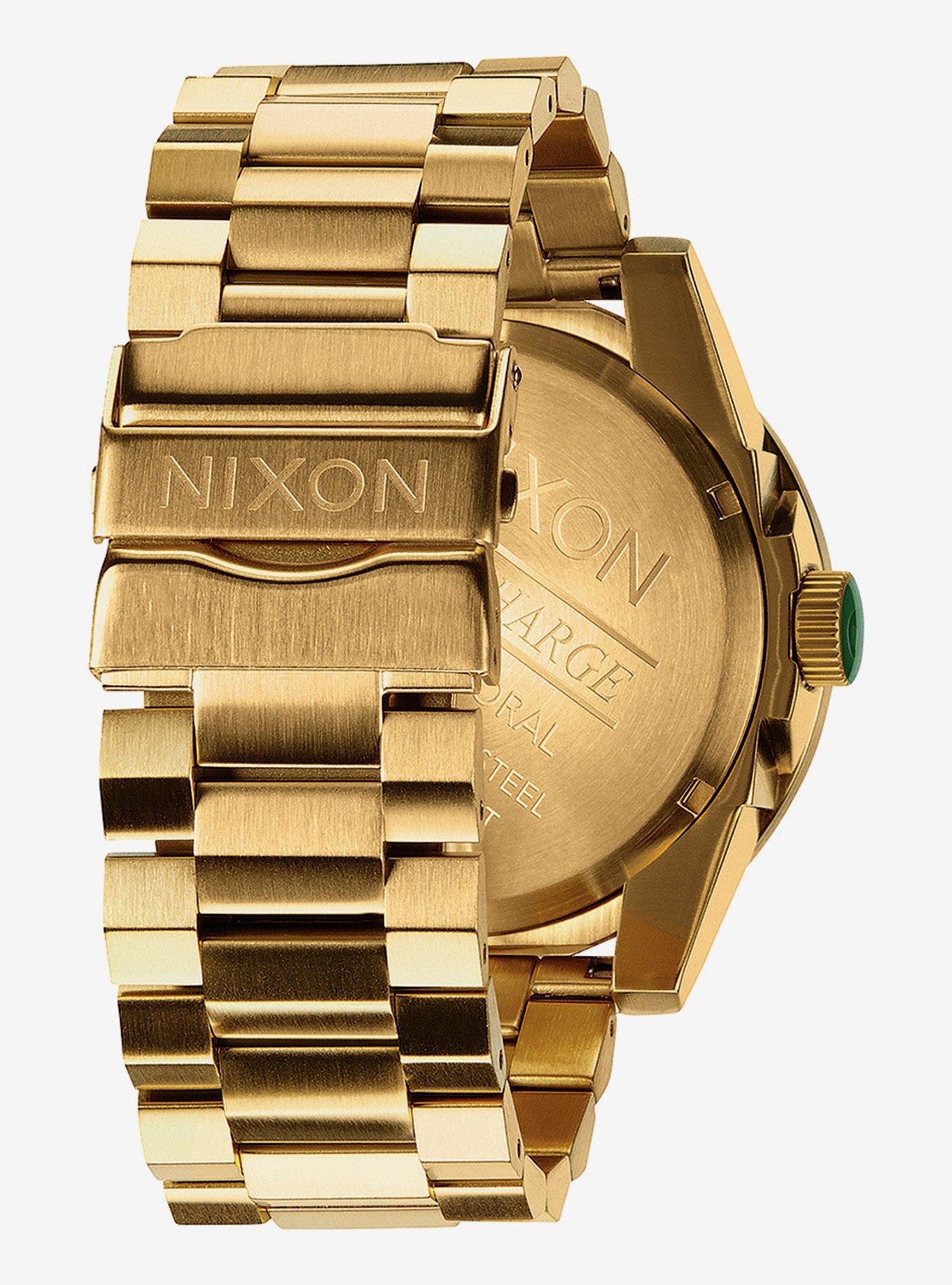 Nixon Corporal Ss Gold Green Sunray Watch, , alternate