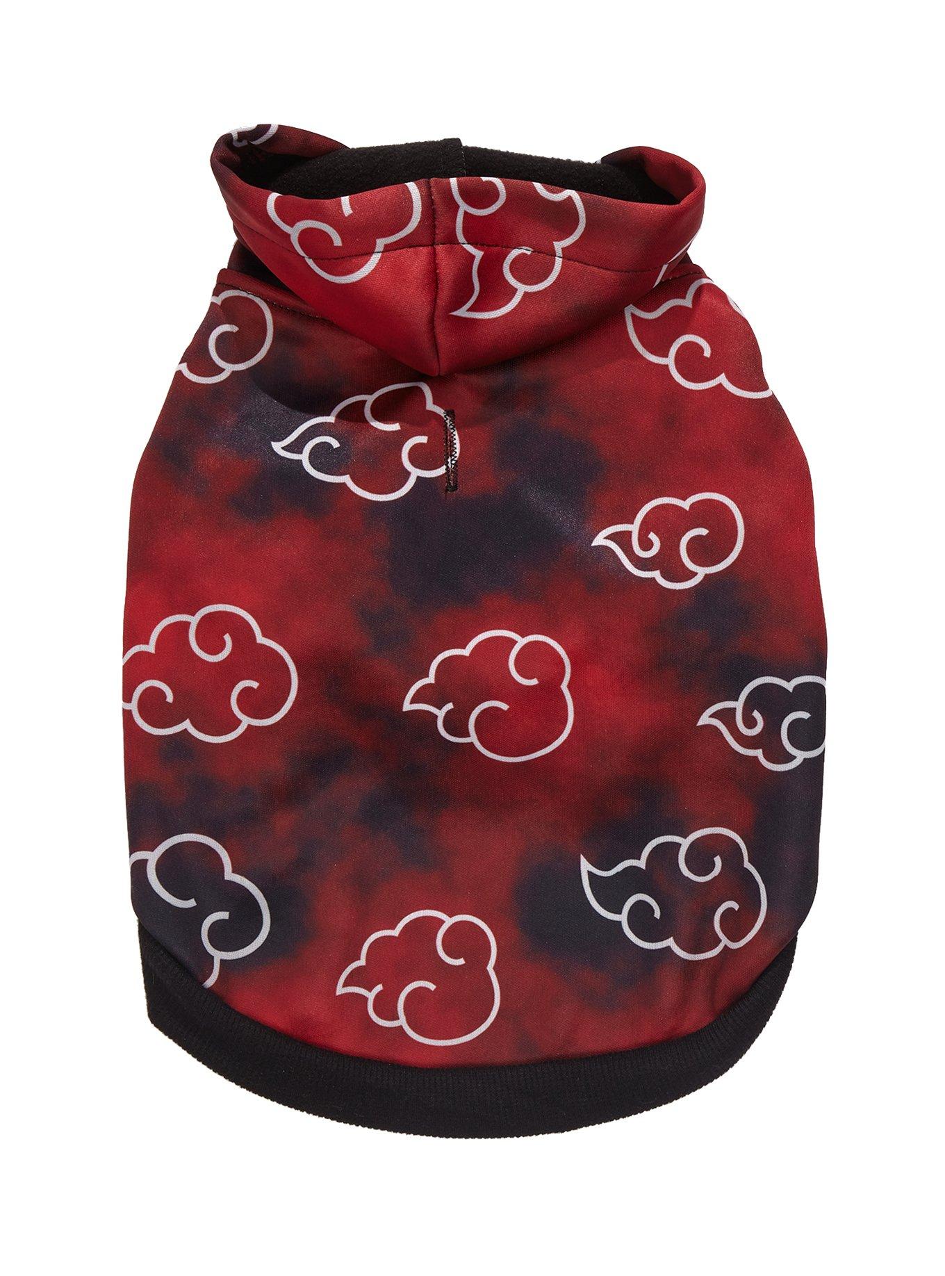Naruto Shippuden Akatsuki Clouds Tie-Dye Pet Hoodie - BoxLunch Exclusive, MULTI, alternate
