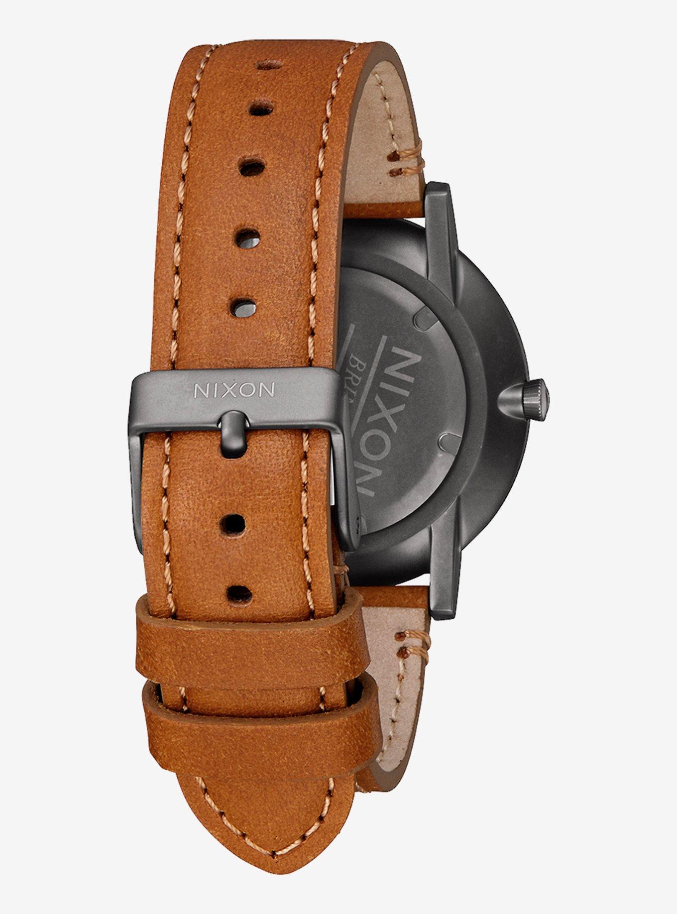 Porter Leather Gunmetal Charcoal Taupe Watch, , alternate