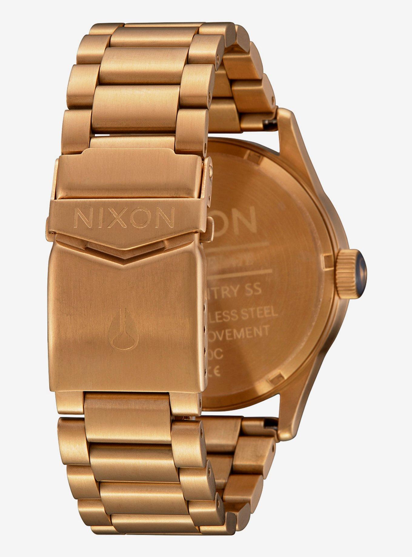 Nixon Sentry Ss Gold Indigo Watch, , alternate