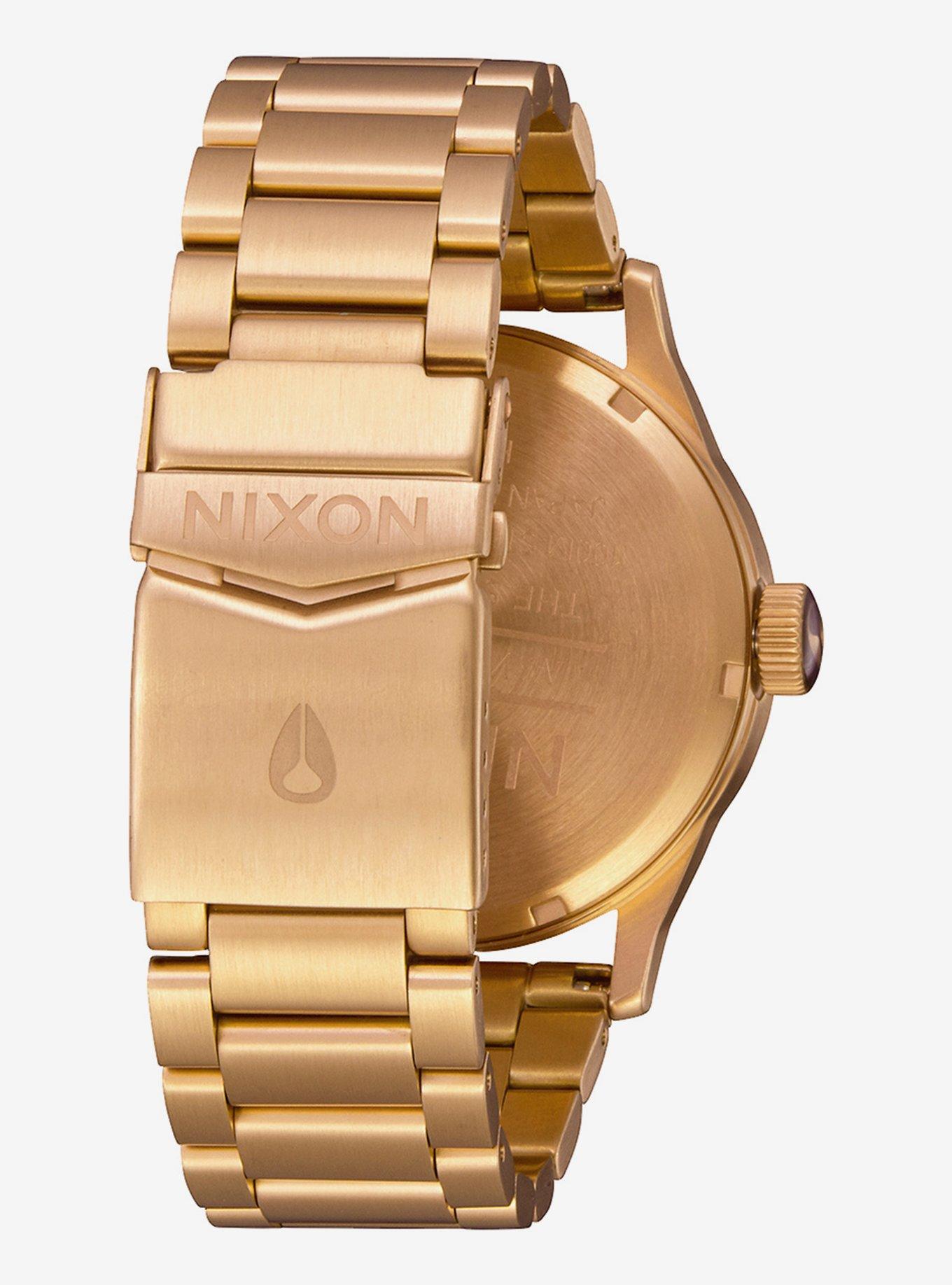Nixon Sentry Ss Gold White Watch, , alternate