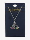 Harry Potter Deathly Hallows Floral Necklace - BoxLunch Exclusive, , alternate
