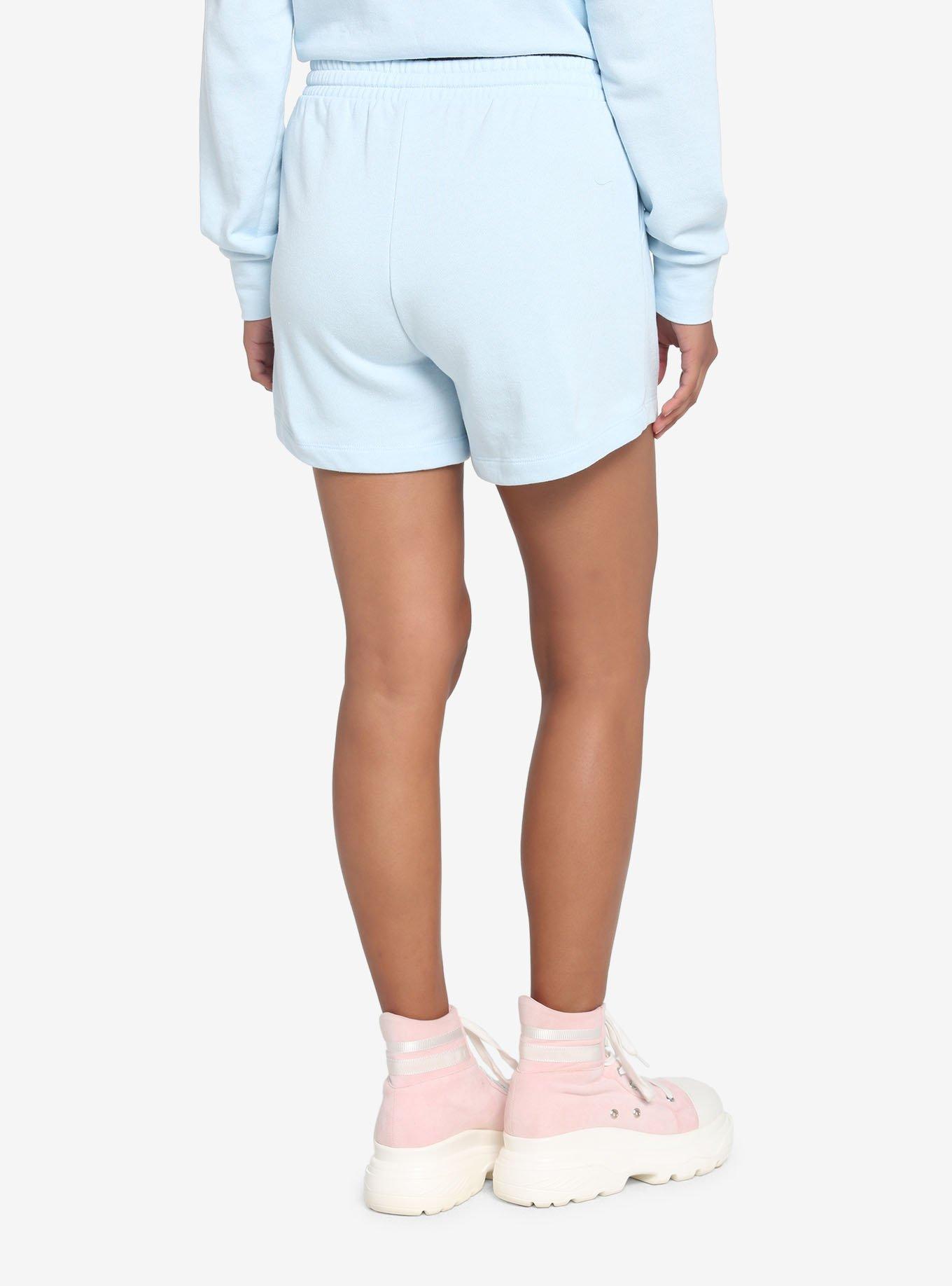 Cinnamoroll Pastel Blue Heart Girls Lounge Shorts, LIGHT BLUE, alternate