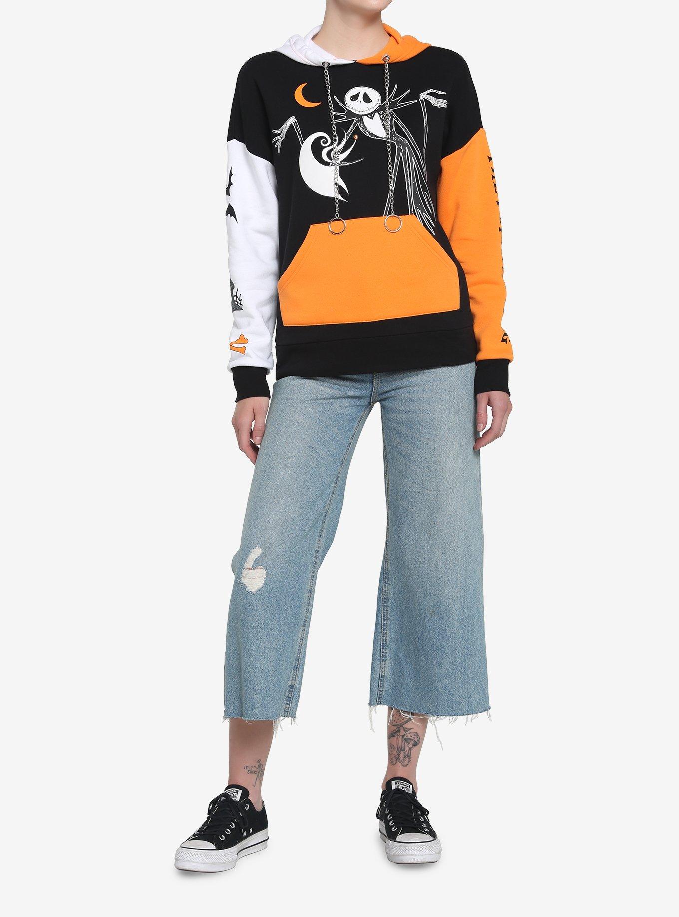The Nightmare Before Christmas Color-Block Hoodie, MULTI, alternate