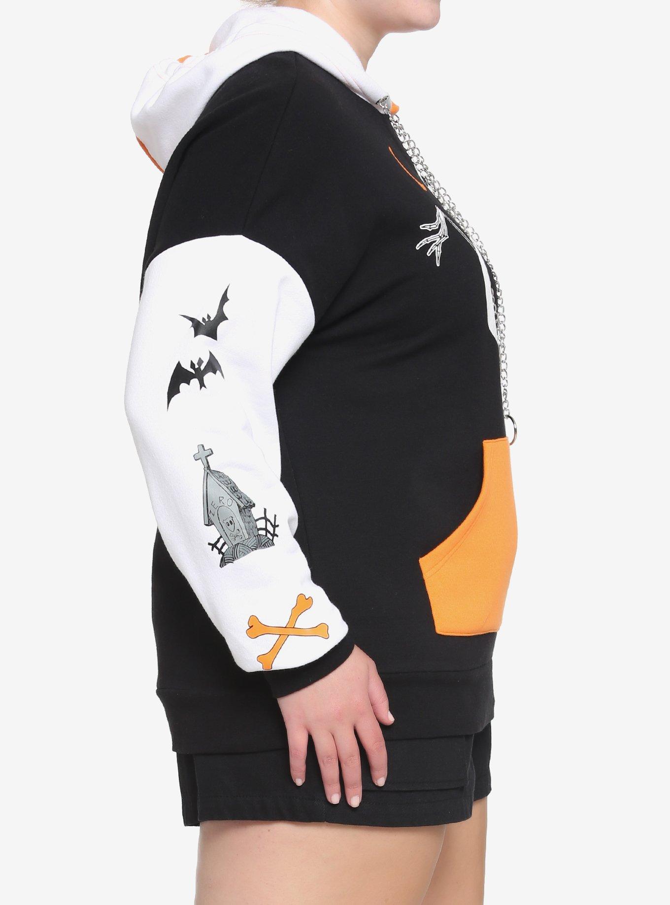 The Nightmare Before Christmas Color-Block Hoodie Plus Size, MULTI, alternate