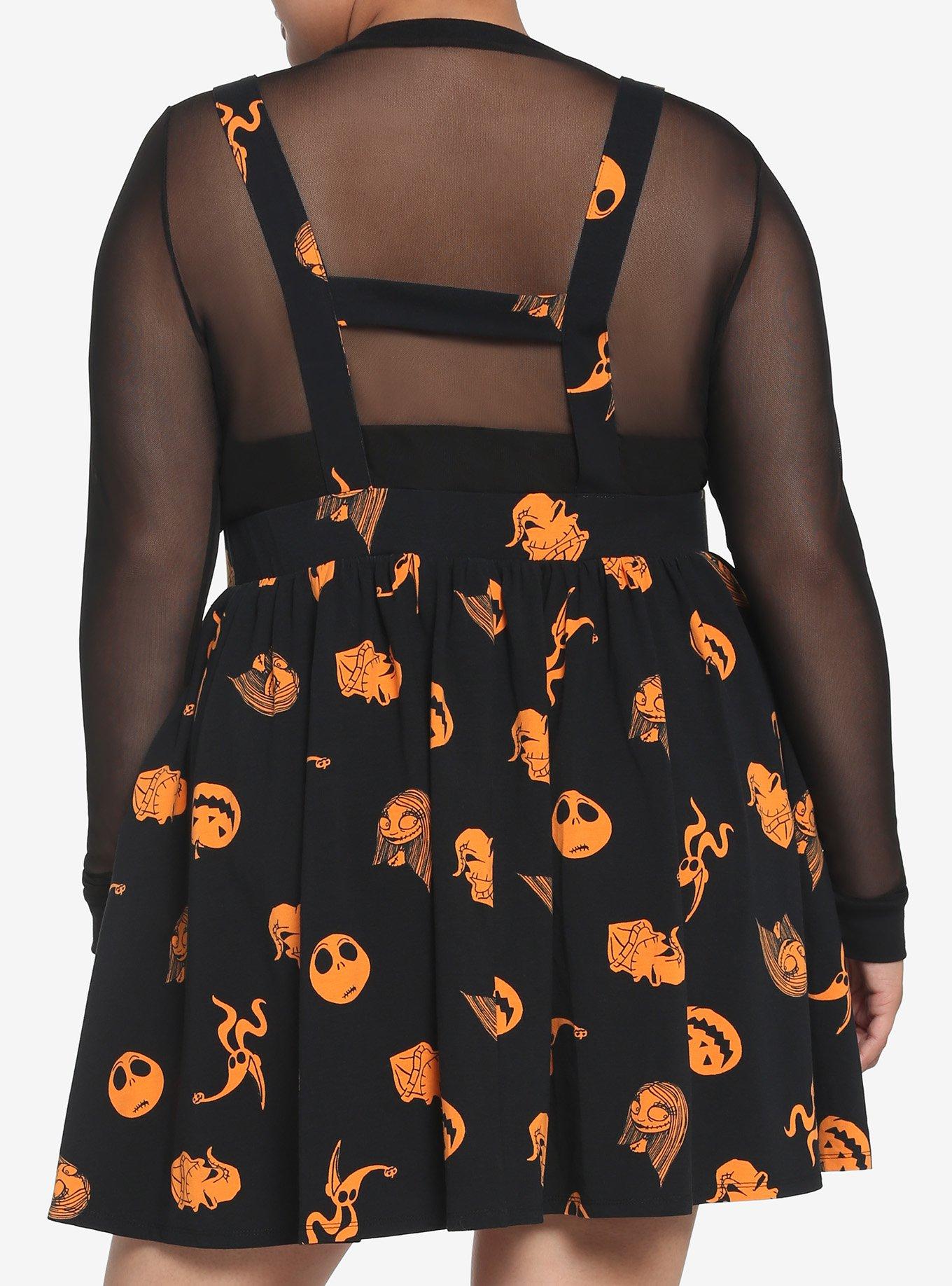 The Nightmare Before Christmas Characters Suspender Skirt Plus Size, MULTI, alternate