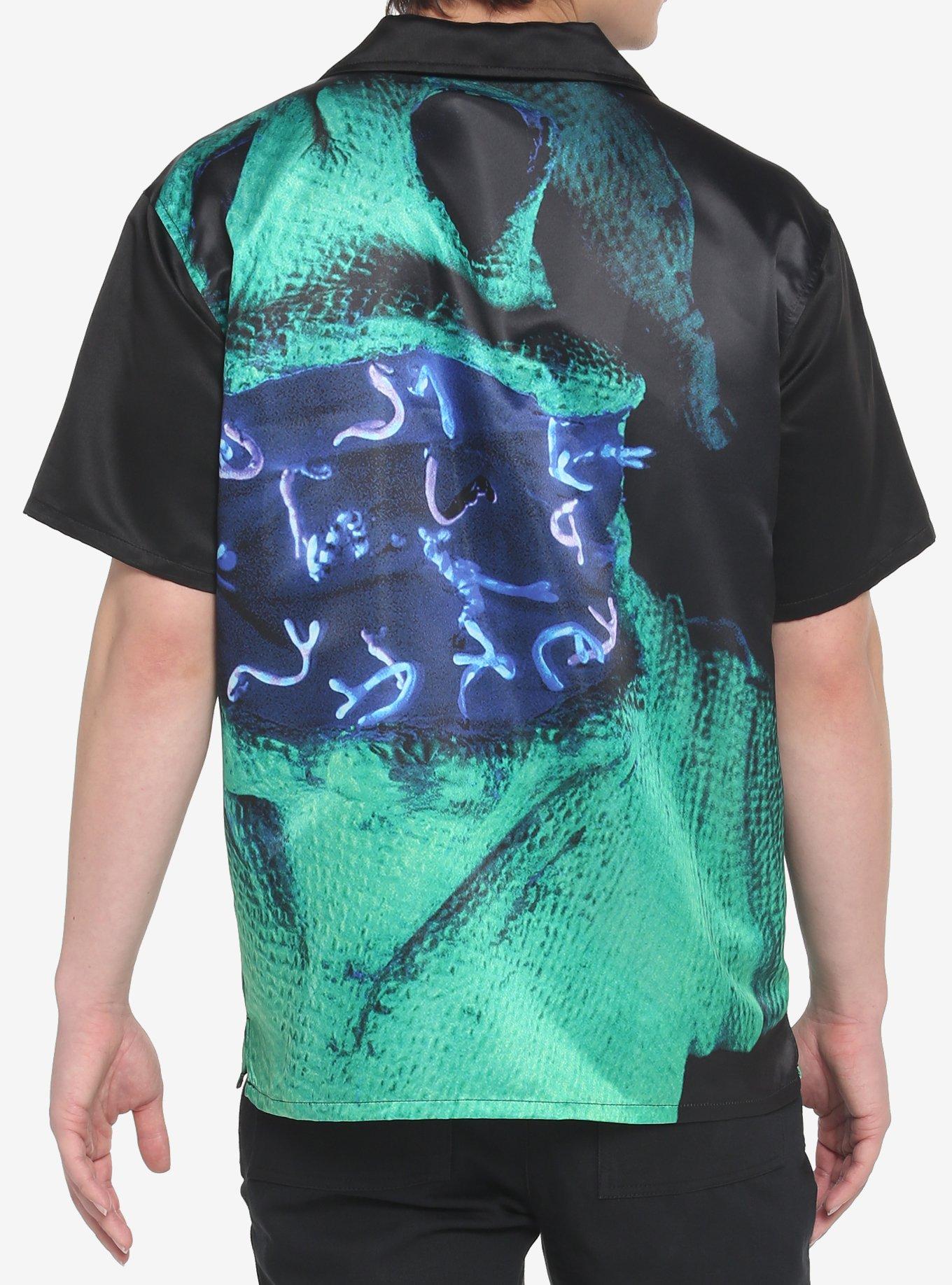 The Nightmare Before Christmas Oogie Boogie's Face Woven Button-Up, MULTI, alternate