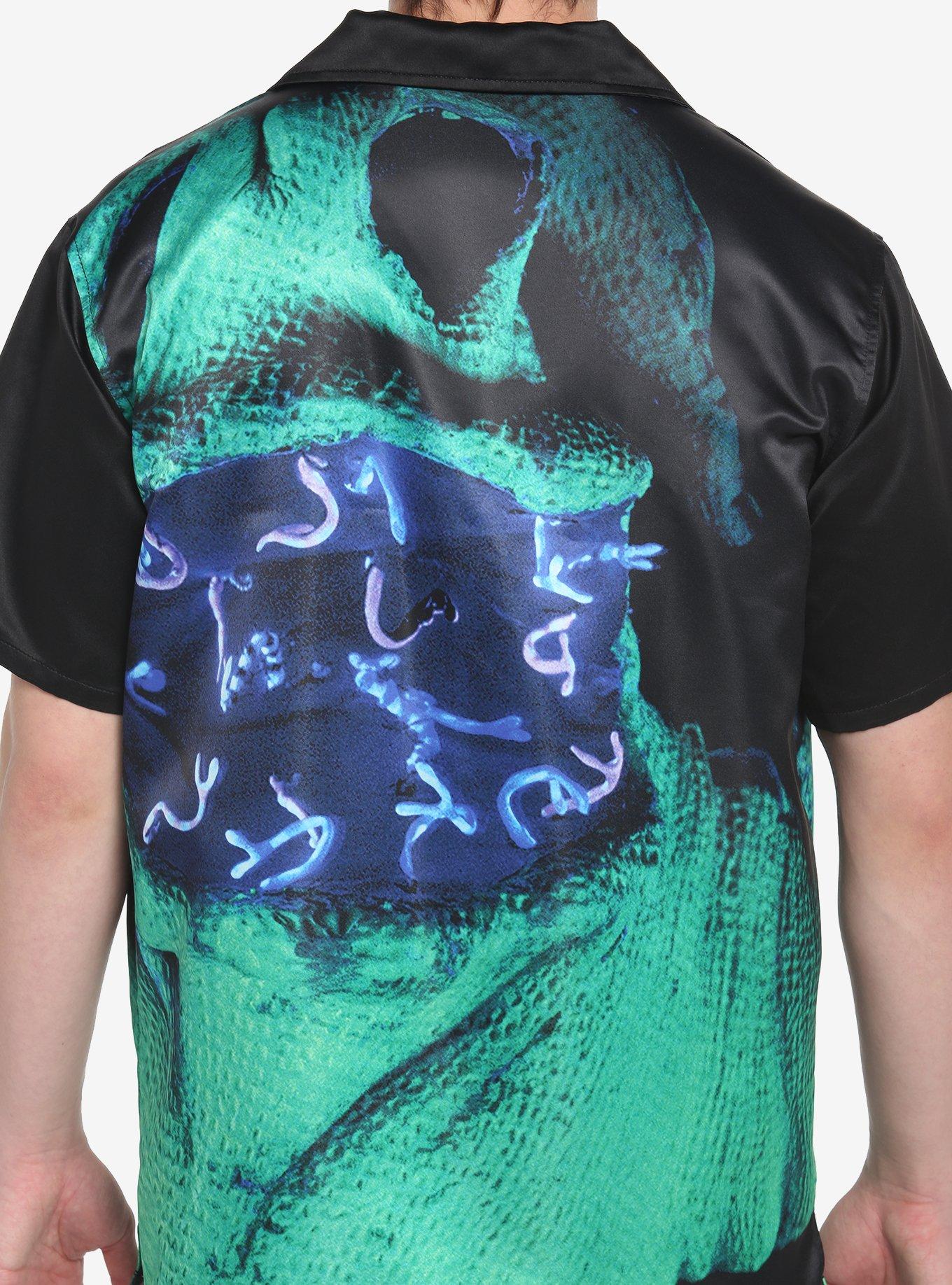 The Nightmare Before Christmas Oogie Boogie's Face Woven Button-Up, MULTI, alternate