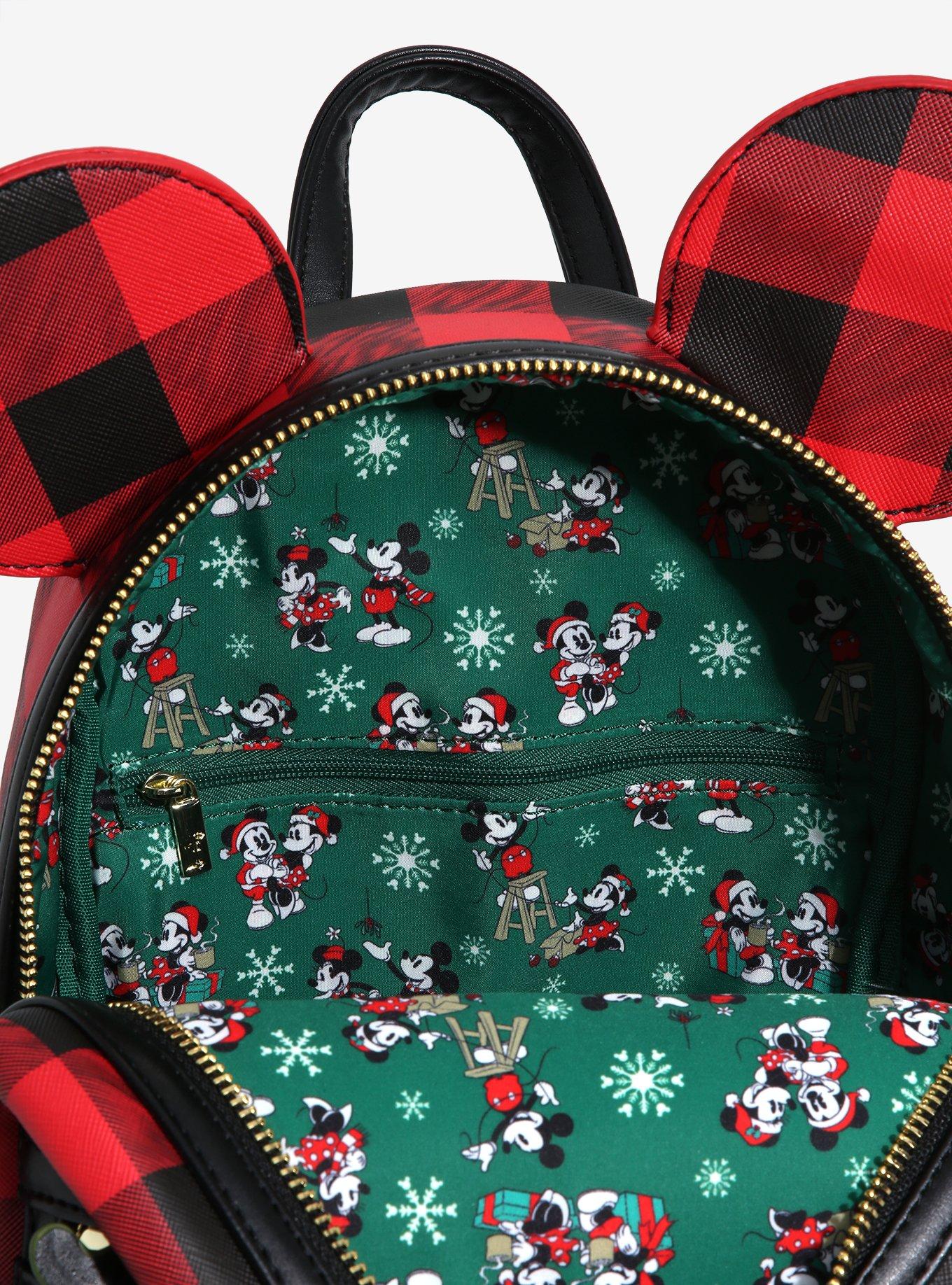 Loungefly Disney Minnie Mouse Plaid Holiday Mini Backpack - BoxLunch Exclusive, , alternate