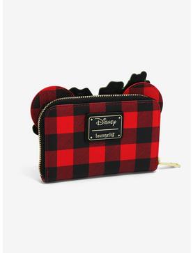 Disney Minnie Mouse Plaid Holiday Small Zip Wallet , , hi-res
