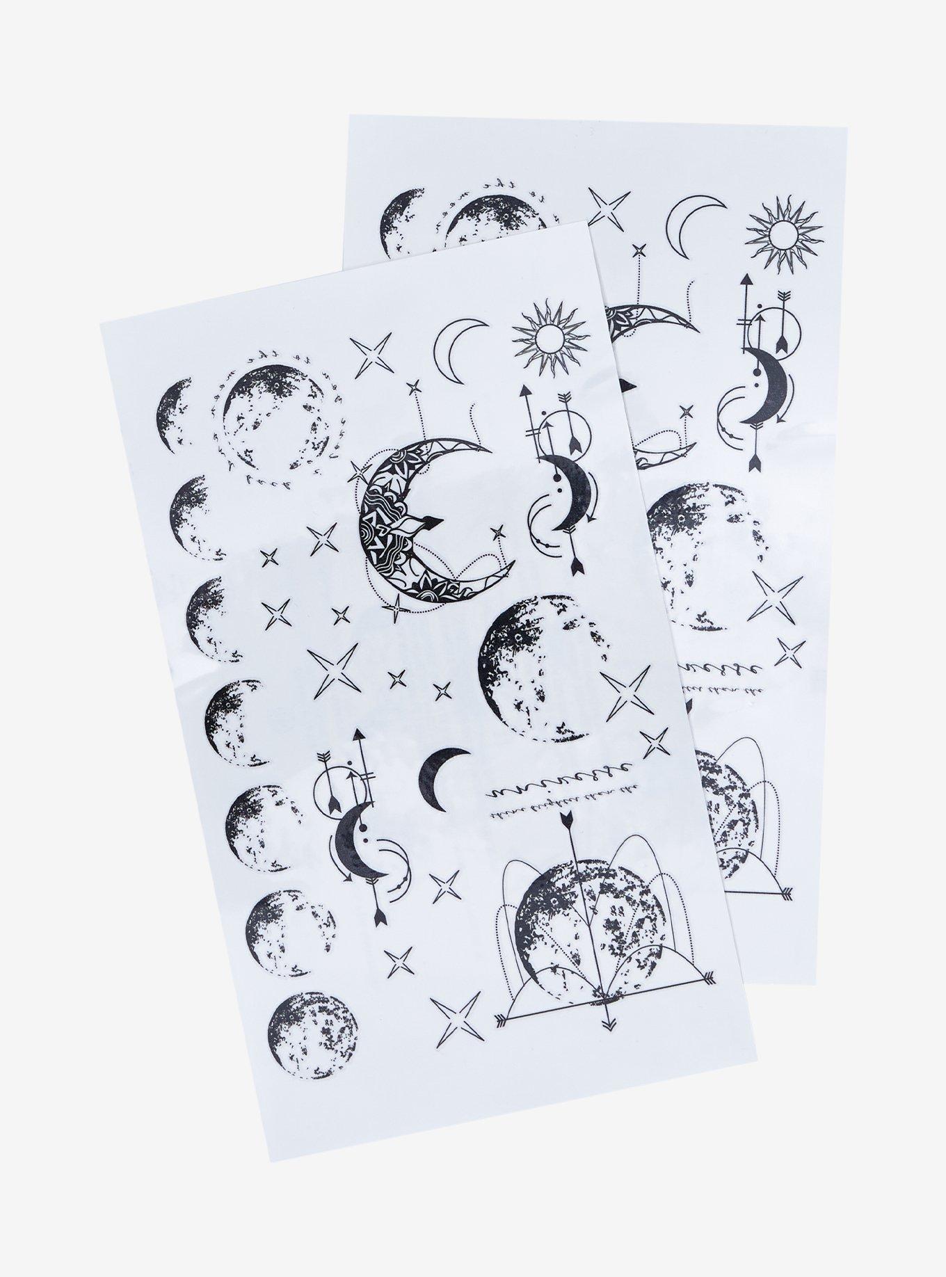 Blackheart Celestial Temporary Tattoos, , alternate