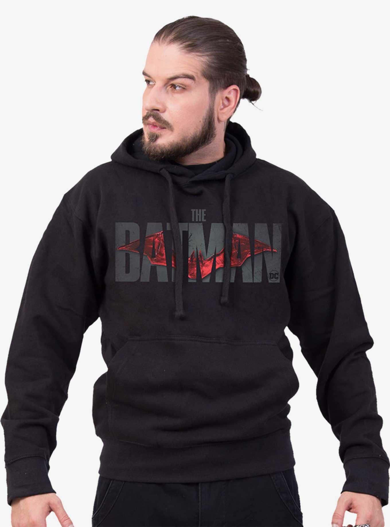 DC Comics The Batman Logo Hoodie, BLACK, alternate