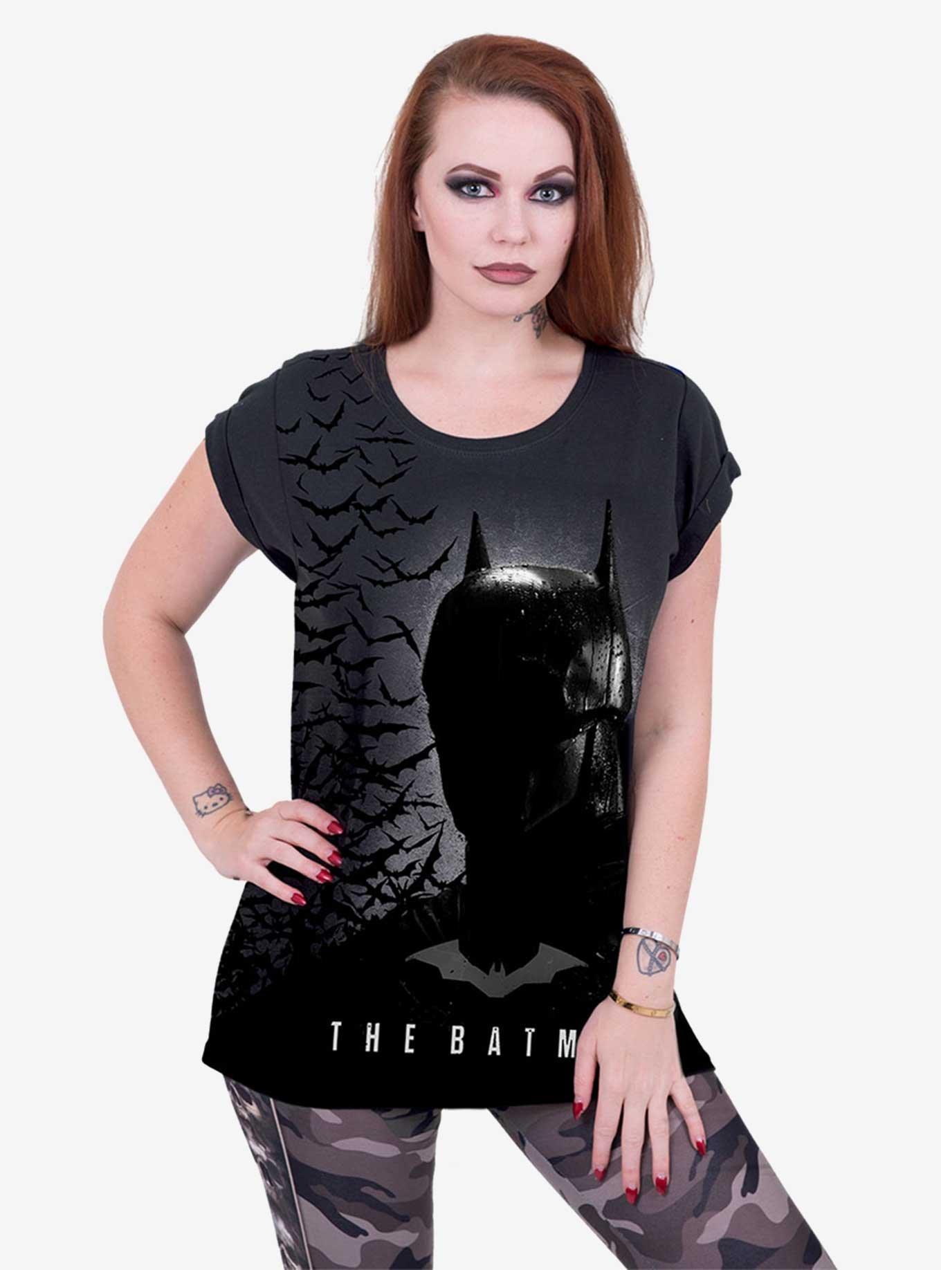 DC Comics The Batman Shadow Bats Roll Sleeve T-Shirt, , hi-res